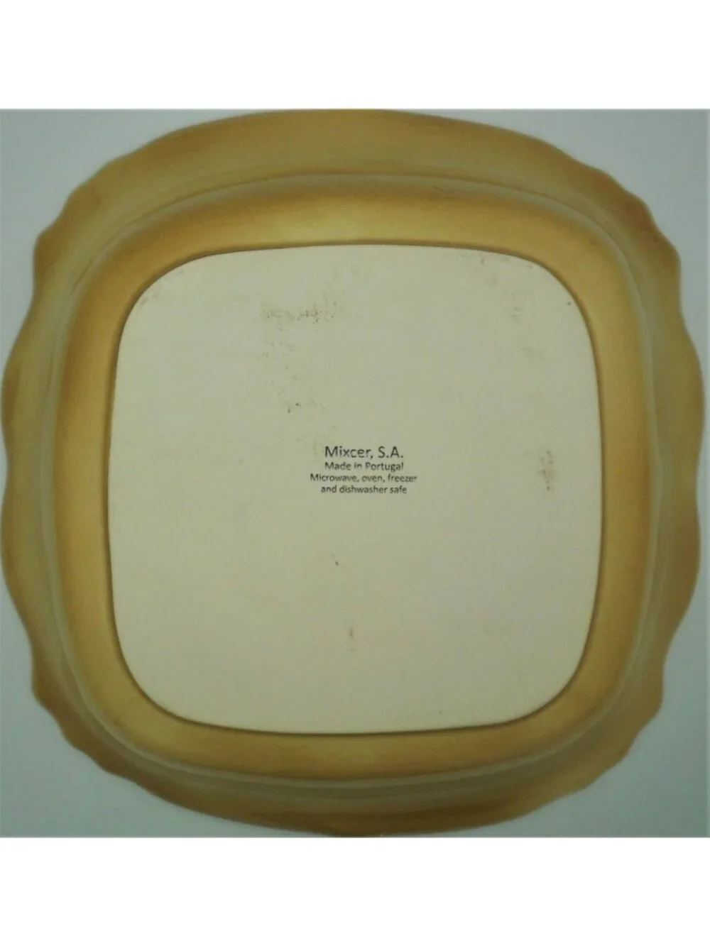 Embossed Ceramic Centerpiece Bowl Harvest Yellow Floral Design Made in Portugal